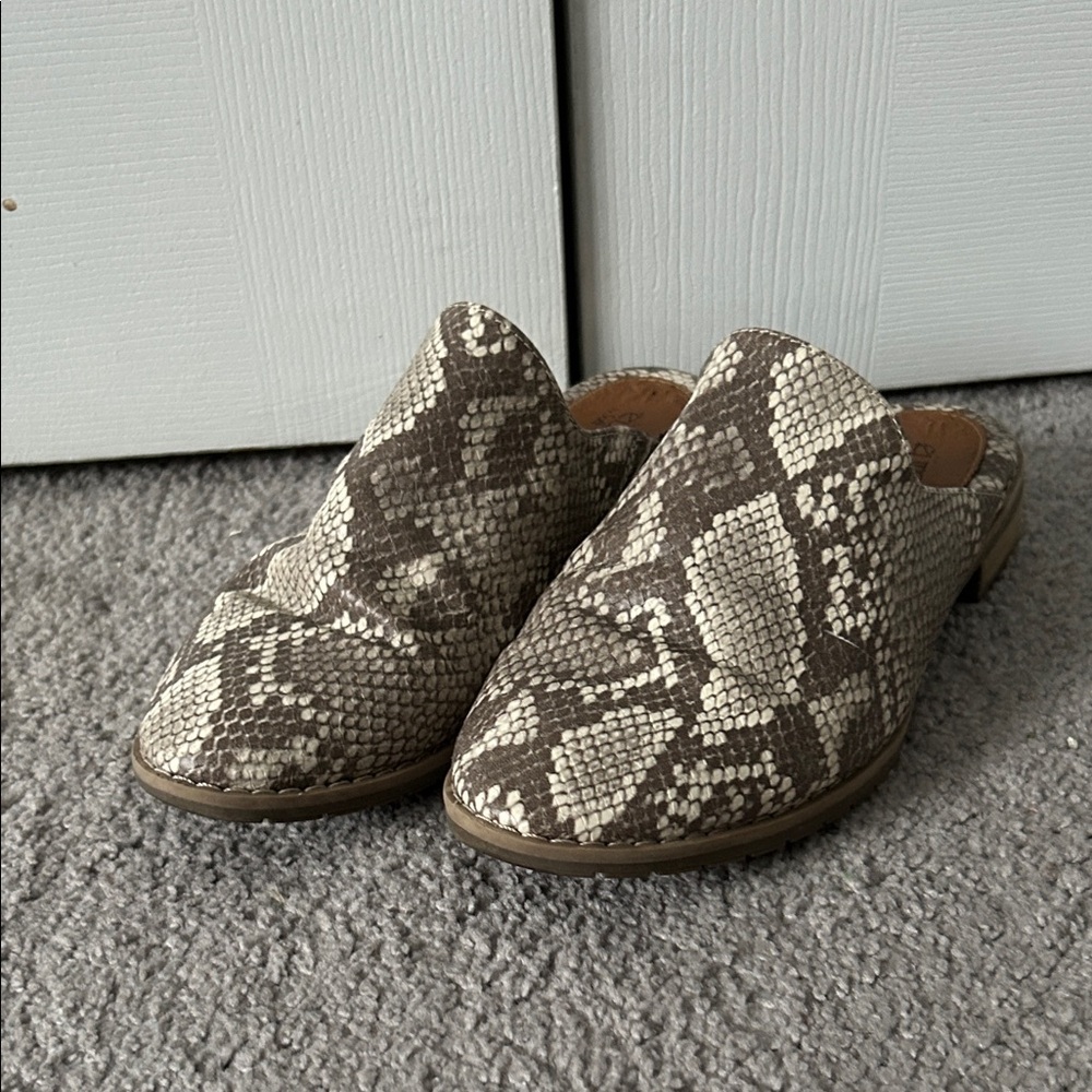 Eurosoft Faux Snake Skin Mules